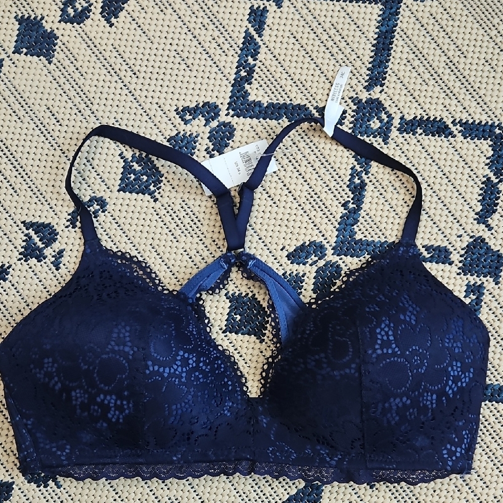 Aerie Navy Lace Bra
